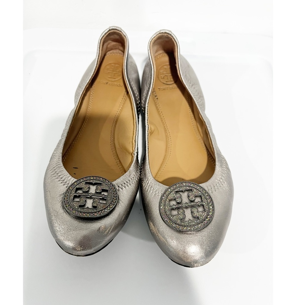 Tory Burch Silver Flats